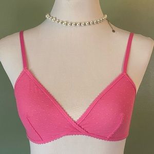 J.Crew pink lace bra small new